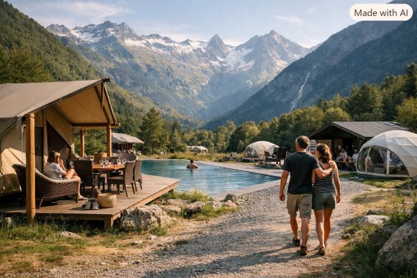Vivez le camping luxe dans les Pyrénées pour un séjour inoubliable