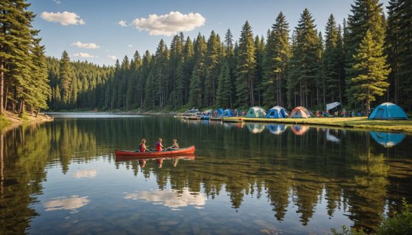 La baignade en eau douce rafraîchit tous les campeurs