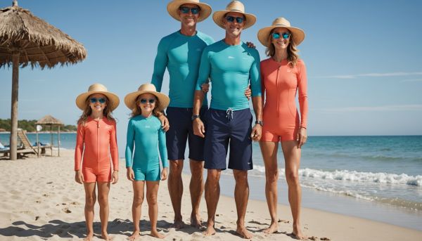 Le maillot de bain anti-UV protège toute la famille