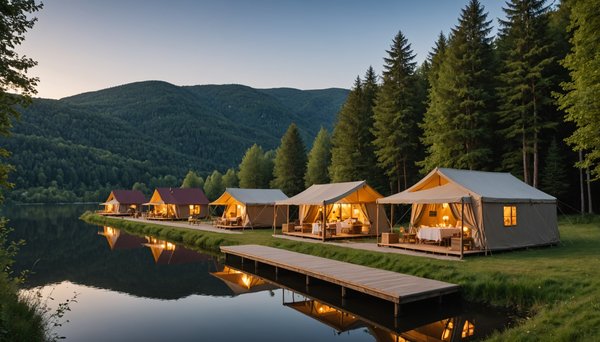 Découvrez les services de luxe offerts dans un camping 5 étoiles près d'une rivière dans les Vosges