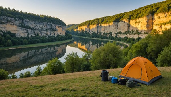 Quels sont les accessoires et vêtements indispensables pour un camping au bord d'une rivière aux Eyzies ?